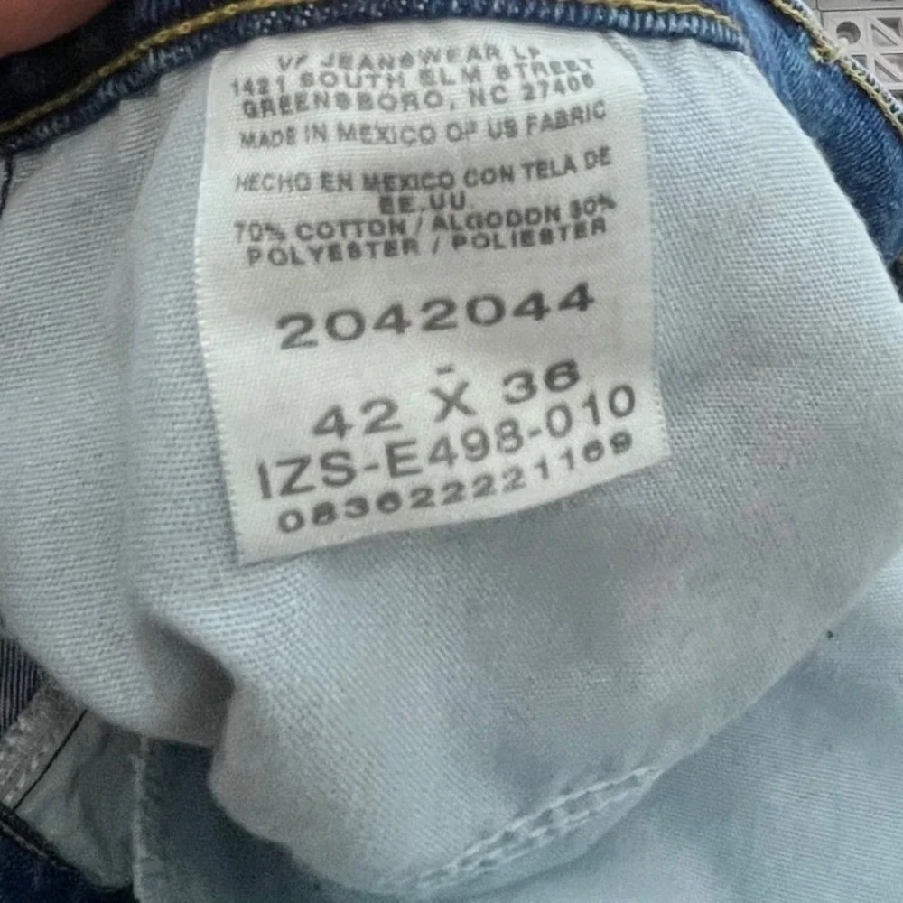 Lee Regular Fit Jeans Mens 40x36 Blue Straight Leg Denim Pants IZS-E498-010
